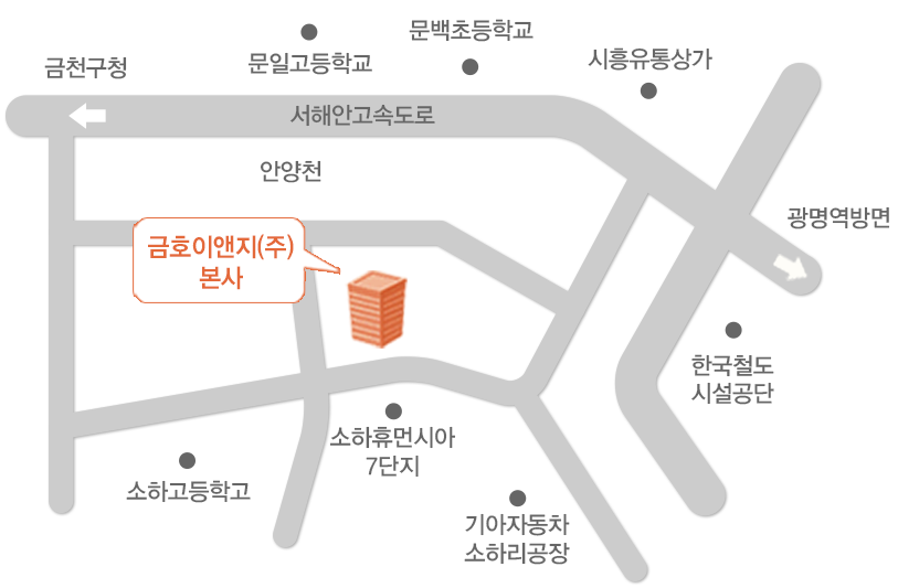 본사 위치 지도